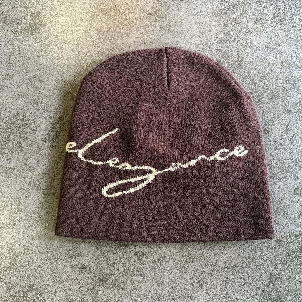 Knit Hat With Letter Pattern For Men And Women Warm Winter Outdoor Accessory