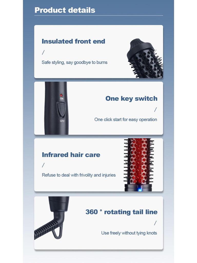 Multifunctional Fluffy Infrared Hair Straightener & Curling Comb