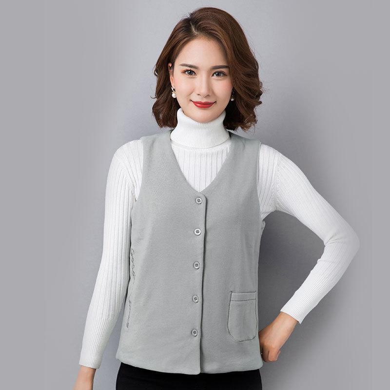 

Женский теплый шелковый стеганый жилет Haosangyuan - Осень/Зима 4285 XXL серый