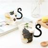 Creative Cat Transparent Glass Cup Milk Coffee Mug Tea Cup Cartoon Kitty Home Office Cup For Fruit Juice