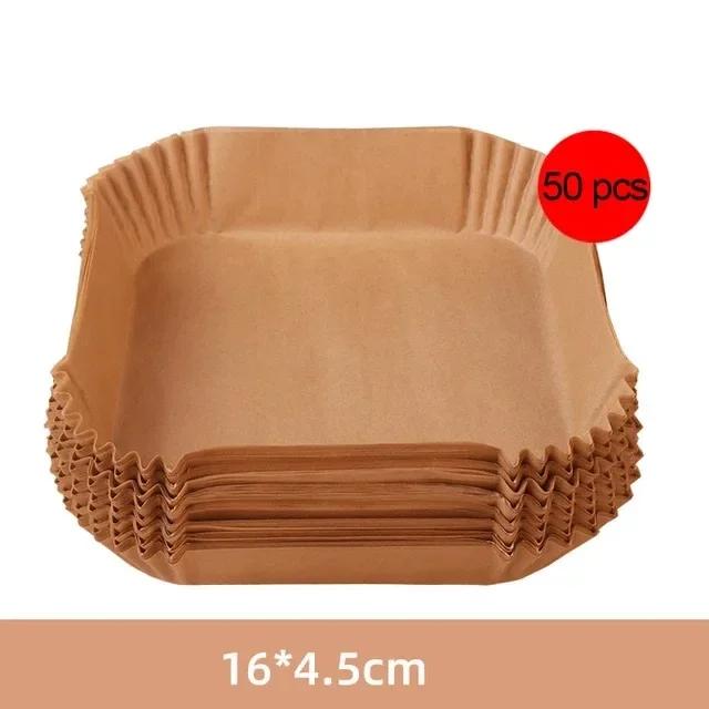 Kitchen Baking Home Food Waxed Paper Non Air Fryer Paper Mat 30/50PCS Dining Bar Grill Stick Accessories Garden. Greaseproof