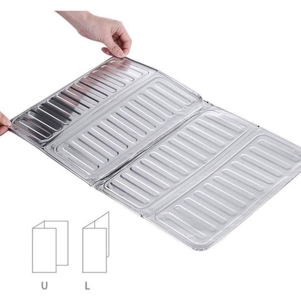 3Pcs Disposable Oil Splash Guard Aluminum Foil Gas Stove Oil Splatter Screen Board Cooking Oil-Proof Splash Kitchen Tool for Kitchen Dining Room