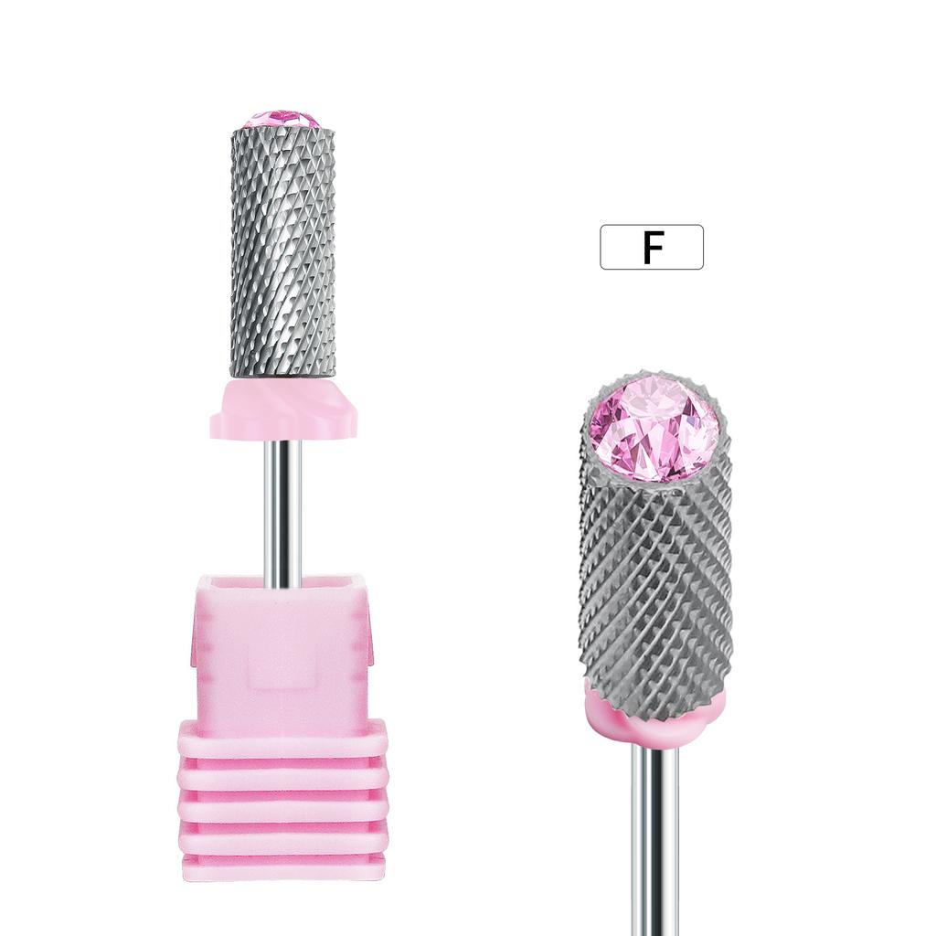 Carbide Nail Drill Bits Barrel Milling Cutter for Manicure Rhinestone Decor Grinding Head Rotary Electric Nail Files Accessory