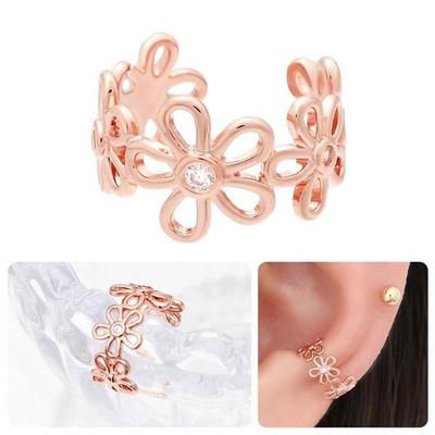 [Onm] Onm 14Kgp Cubic Flower Rose Gold Lovely Ring Bracelet Ear Cuff (S9594022)
