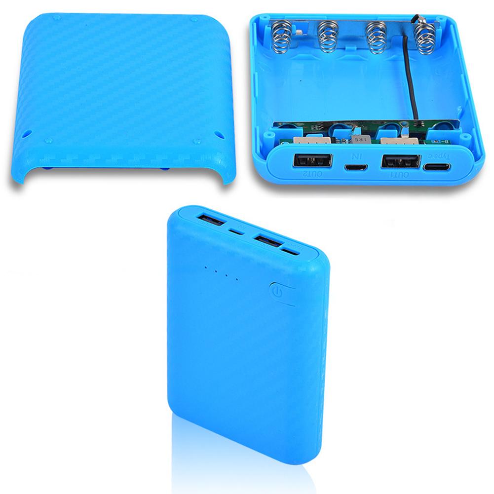 1pc 4 Slots Battery Box Charging Case Power Bank Charger Shell Power Supply Housing Power Tool