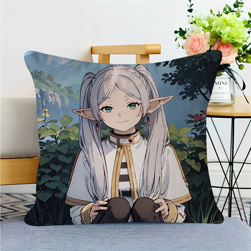 

Anime F-Frieren Pillow Gift Home Office Decoration Bedroom Sofa Car Cushion Cover Case 45x45 16x16Inch