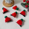 Plush Mini Christmas Hat Hair Clips For Women And Kids Soft Acrylic Festive Headwear Party Hairpieces Hair Accessories
