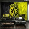Individueller Name, BVB 09 Wandteppich, ästhetische bedruckte Stoffdecke, geeignet für Schlafzimmer, Wohnzimmer und Heimdekoration.