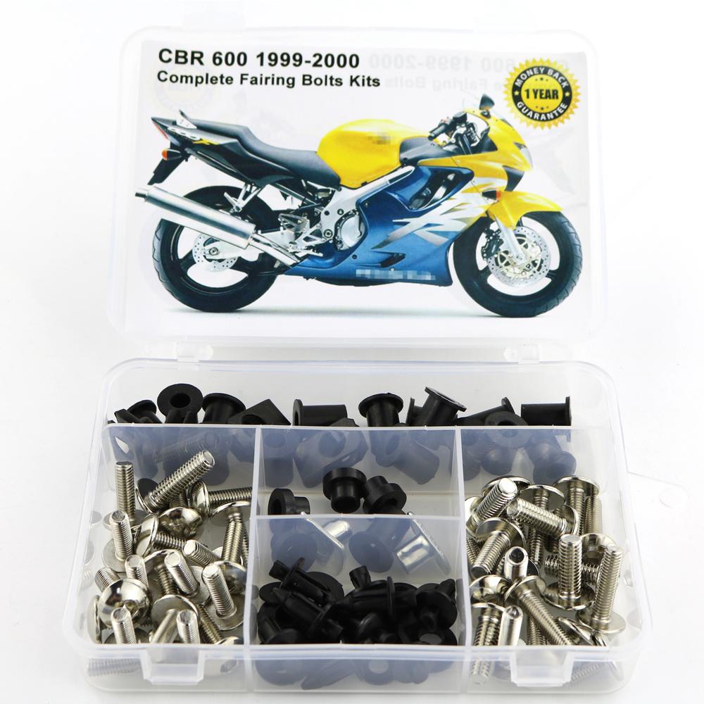 Tinka Honda CBR 600 CBR600 1999 2000 Motociklo Apdangalų Pilnas Komplektas Varžtai Rinkinys Apdailos Klipai Veržlės Varžtas Plienas
