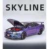 1/18 Nissan GTR R34 Skyline Supersportwagen Legierung Metall Diecast Modellauto Ton und Licht Kinderspielzeugauto Mikrofahrzeug Junge Geburtstag