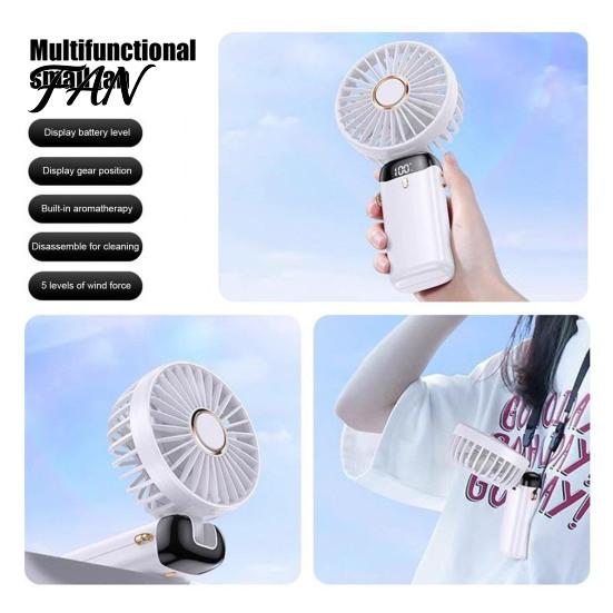 Cordless Handheld Cooling Fan Portable Fan, Foldable Mini with Strong Wind, 3 Speed Quiet Desk for Travel Office, USB Personal School