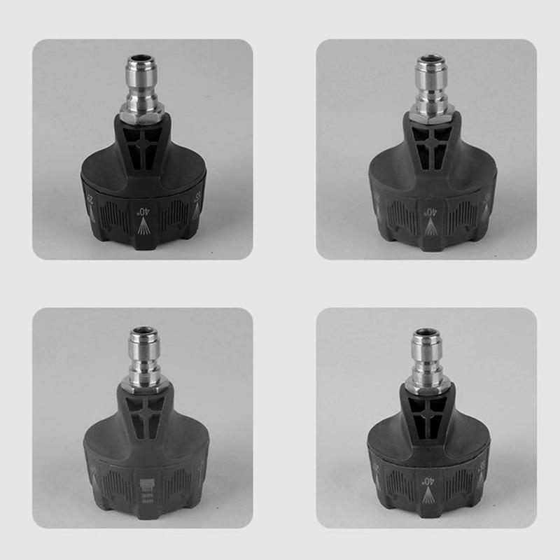 Ugelli Lancia Idropulitrice 6 in 1, Con Attacco Rapido da 1/4 di Pollice, Ugello Rotante a 0 15 25 40 Gradi per Irrigazione, Risciacquo, Sapone