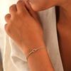 Knoten Schlangenkette Armband aus Edelstahl für Paare Handgefertigtes Knotenarmband Gold Silber Farbe Valentinstags Schmuckgeschenke