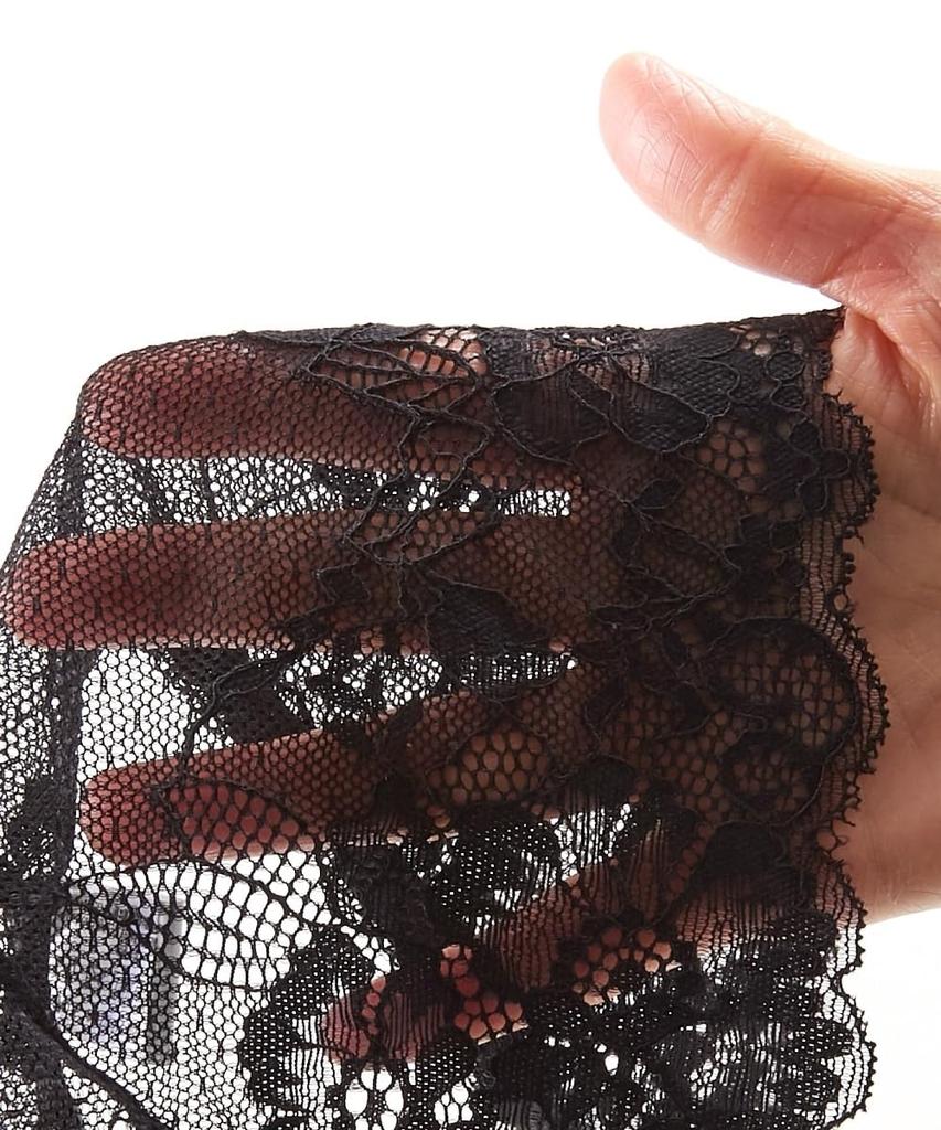 Wewnętrzny Prosty Ton Koronkowa Bielizna i Szorty [Nissen] Zestaw Damski, Zestaw, Czarny, G100/5L