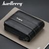 Baellerrypu Men's Waterproof Zipper Wallet - Multi Card Slots, Tri-fold Design, Coin Purse, and License Holder.