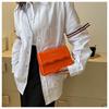 Korean Style Small Square Women's Crossbody Bag - 2025 Solid Color, Wave Pattern, Chain Shoulder, Simple Fashion.