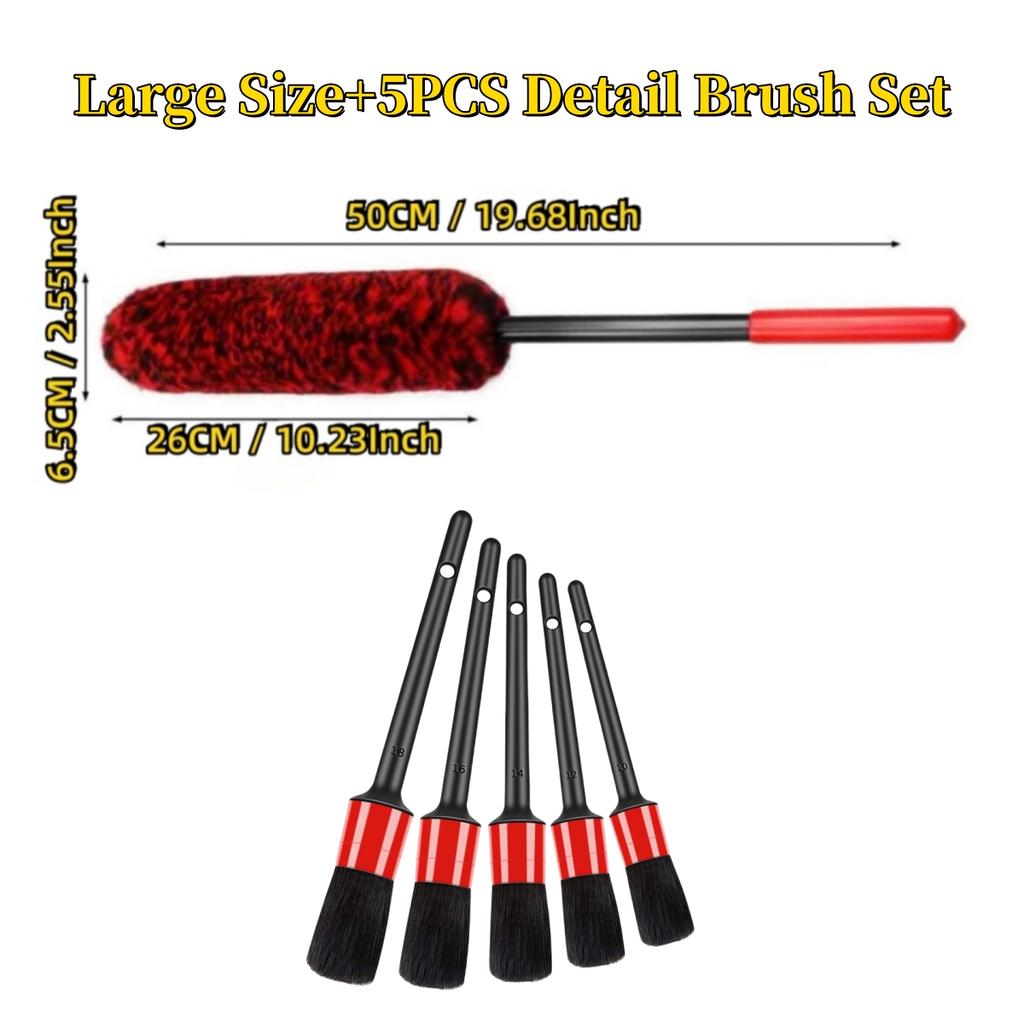 Auto Tire Wheel Detailing Brushs Set Multifunctional Car Cleaning tools for Car Rim Tire Bendable Detail Clean Easy Car Wash Too