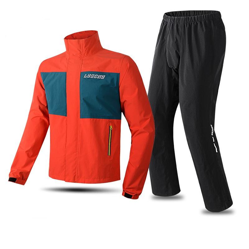 

Мотоциклетный дождевик от дождя, водонепроницаемый, дождевые брюки, раздельный костюм, дождевик для езды на вынос, экипировка для мотоциклиста S оранжевый