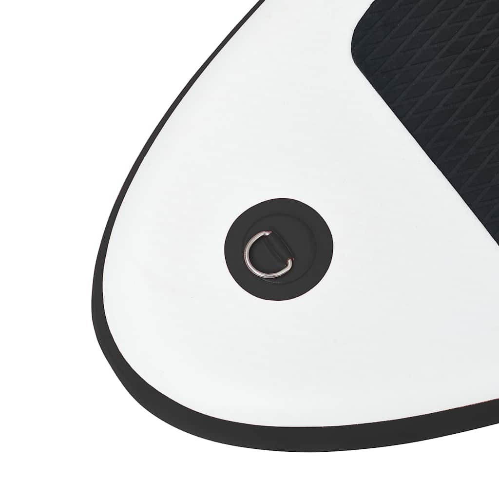 Aufblasbares SUP-Board mit Segelset Schwarz und Weiß