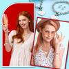 Heart Tag Jewelry Set Silver OT Toggle Chunky Chain Necklace Bracelet Matching Heart Stud Earrings
