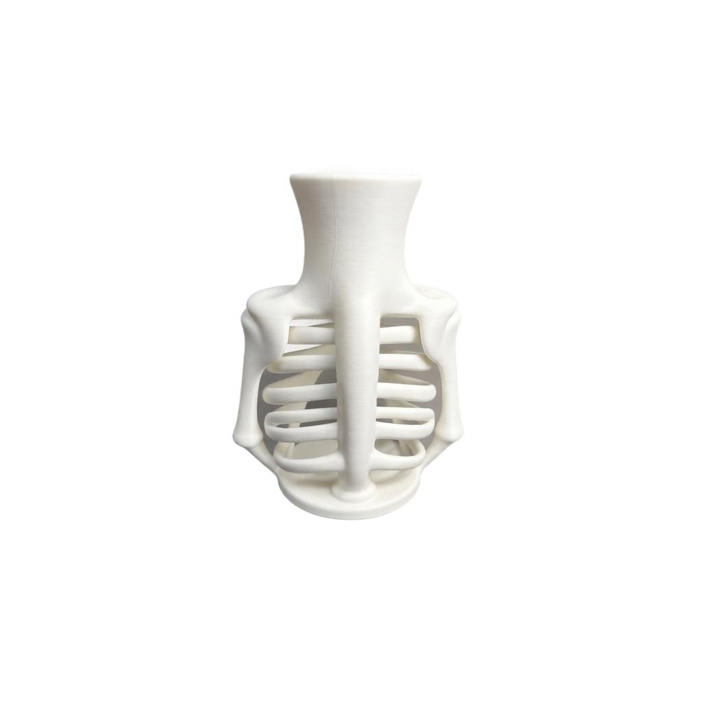 3D Printed Skeleton Vase, Gothic Halloween Home Decor, Anatomical Table Vase for Indoor Use