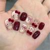 New Year Bestseller: Red Velvet Bow Polka Dot Cat Eye Nail Art Stickers