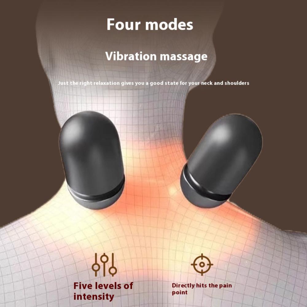 Electric Neck Hot Compress Massager Cervical Pillow Neck Stretch Heating Vibration Neck Shoulder Massage Pillow Back Traction