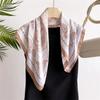 Design Printed Silk Feeling Scarf Women Neckerchief Bandana Square Scarves Lady Foulard Shawls Wraps Kerchief