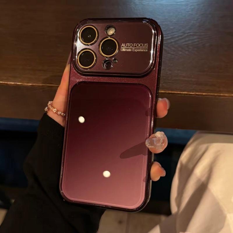 Three-dimensional Contrasting Color Large Window, Suitable for Apple 18promax Mobile Phone Case 17 All-inclusive 16 Anti-drop 1514