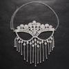 Retro Face Chain Luxury Veil Mask Bohemian Style Tassel Mask  for Women