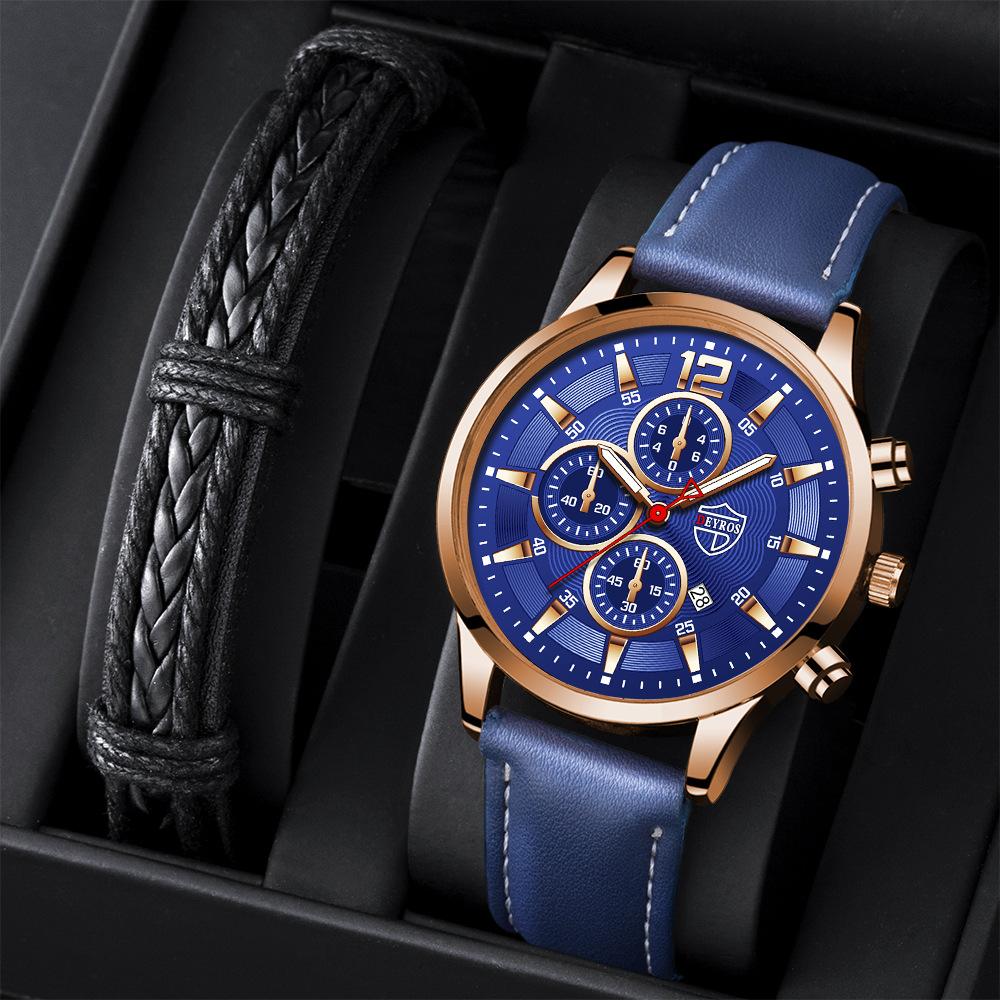 Trend Belt Watch Men'S Automatic Luminous Calendar Quartz Watch