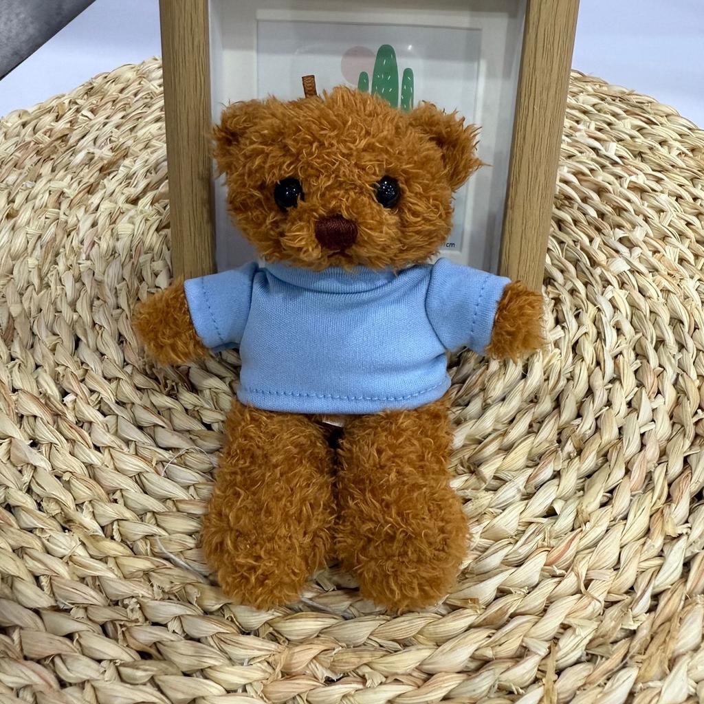 Clothes Teddy Bear Doll Pendant Keychain Plush Toy Pendant Gift Printed Bear Doll