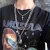 Multi-layer Punk Chains Cross Pendant Cool Hip Hop Geometric Metal Necklaces Fashion Sweater Chain Necklace