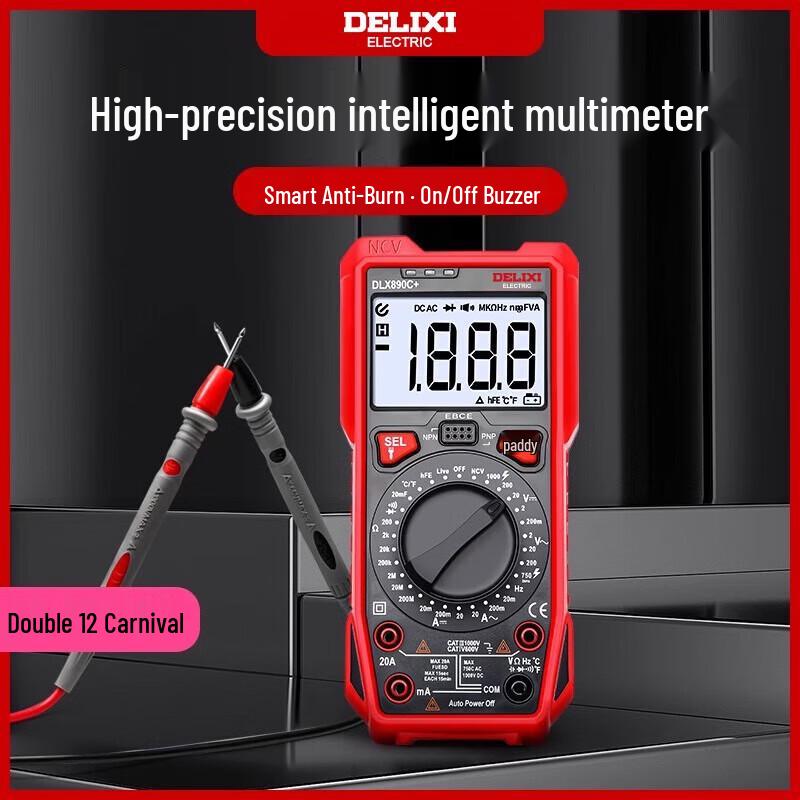 DELIXI 8235S Smart Digital Multimeter CN plug (adapter included)
