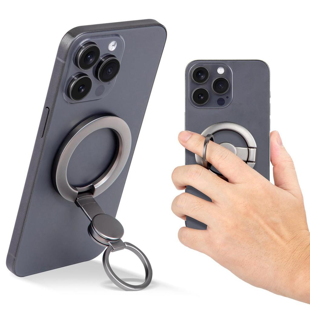 360° Rotating Magnetic Phone Holder – Multifunctional Metal Desktop Stand