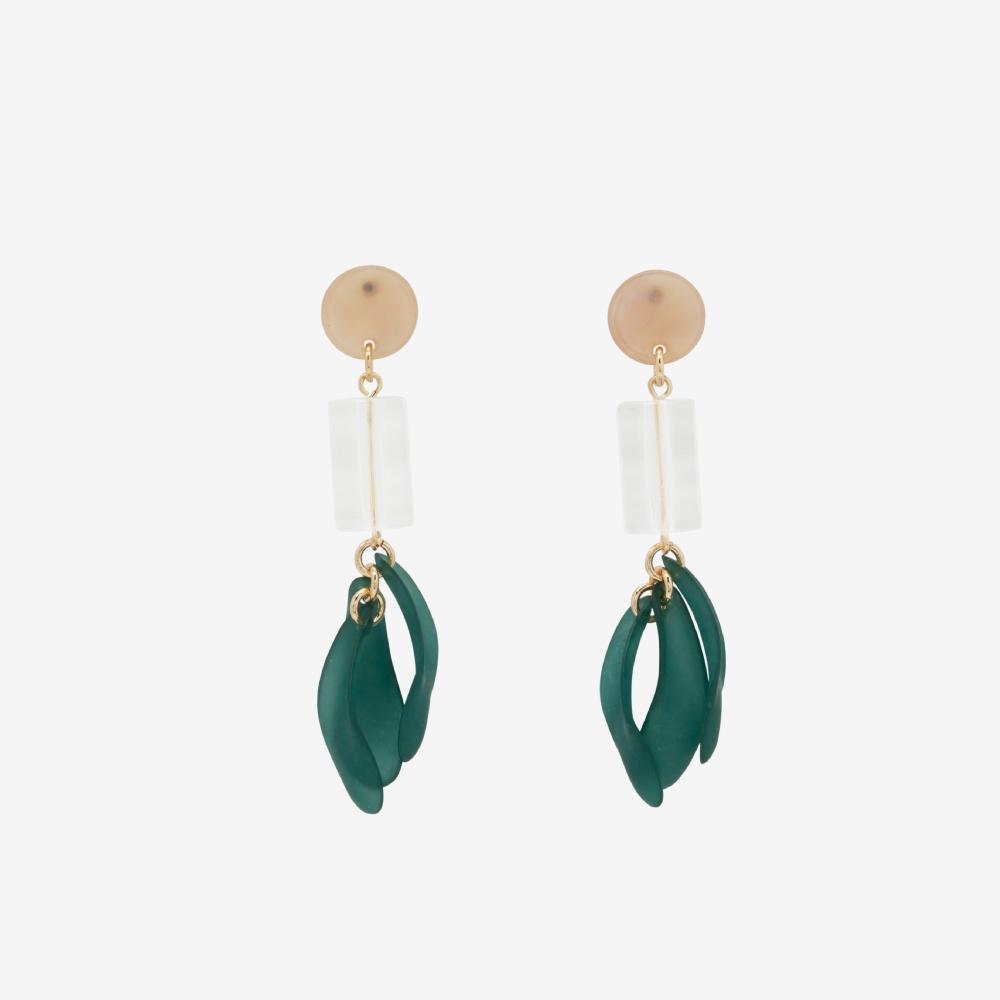 My Omelet Green Tail Earrings