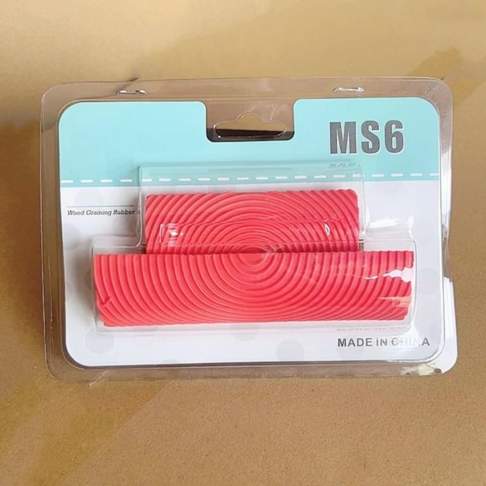 Rubber Rubber Roller Brush Imitation Wood Textured Wood Graining Roller Furniture Renovation