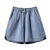 Summer Baggy, Wide-legged Hot Pants Plus Plus-size, High-waisted Denim Shorts