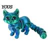 Handheld Decompression Toys 3D Printed Cat Toy, Articulated Movable Joint Figurine for Desk Fidget Office Decor, Cute Sensory Toy Kids Adults,