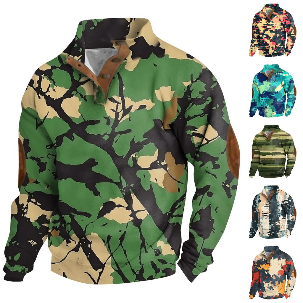 Men's Standing Collar Sweatshirt Is Outdoor Casual Sweaters Tops