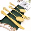 20Pcs Blau Geschirr Set Edelstahl Geschirr Messer Gabel Löffel Besteck Set Abendessen Küche Eaiting Besteck Set Dessert