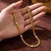 Titanium Steel Bracelet Fashion Personality Hip Hop Zirconium Necklace Furnace Vacuum Plating Gold Color Retention