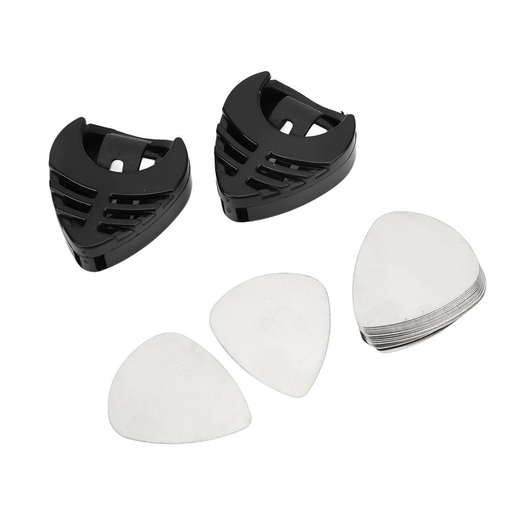 Guitar Pick Set Metal Electric Guitars Bass Picks with Storage Boxes for Musical Instruments