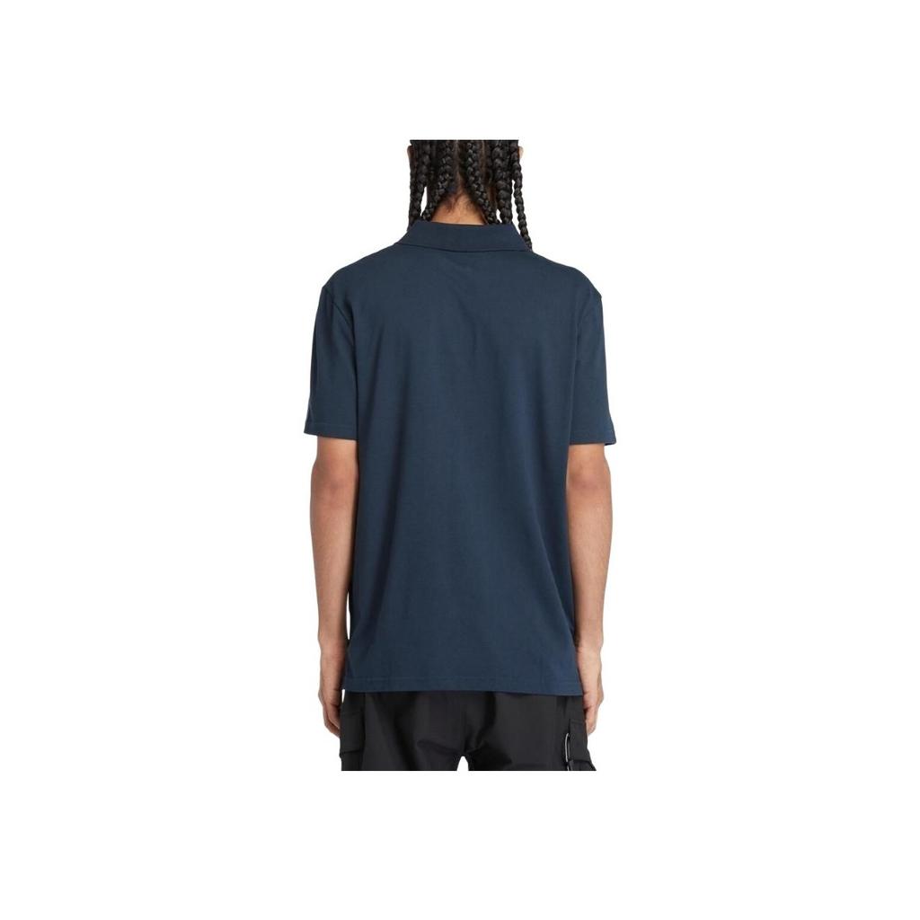 Timberland Casual Breathable Short Sleeve Polo Shirt Men tops Deep-Sapphire-Blue A6427-433