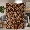 Trendy Leopard Print Custom Flannel Blankets Soft Warm Cozy Throws for Home Decor Holiday Gifts