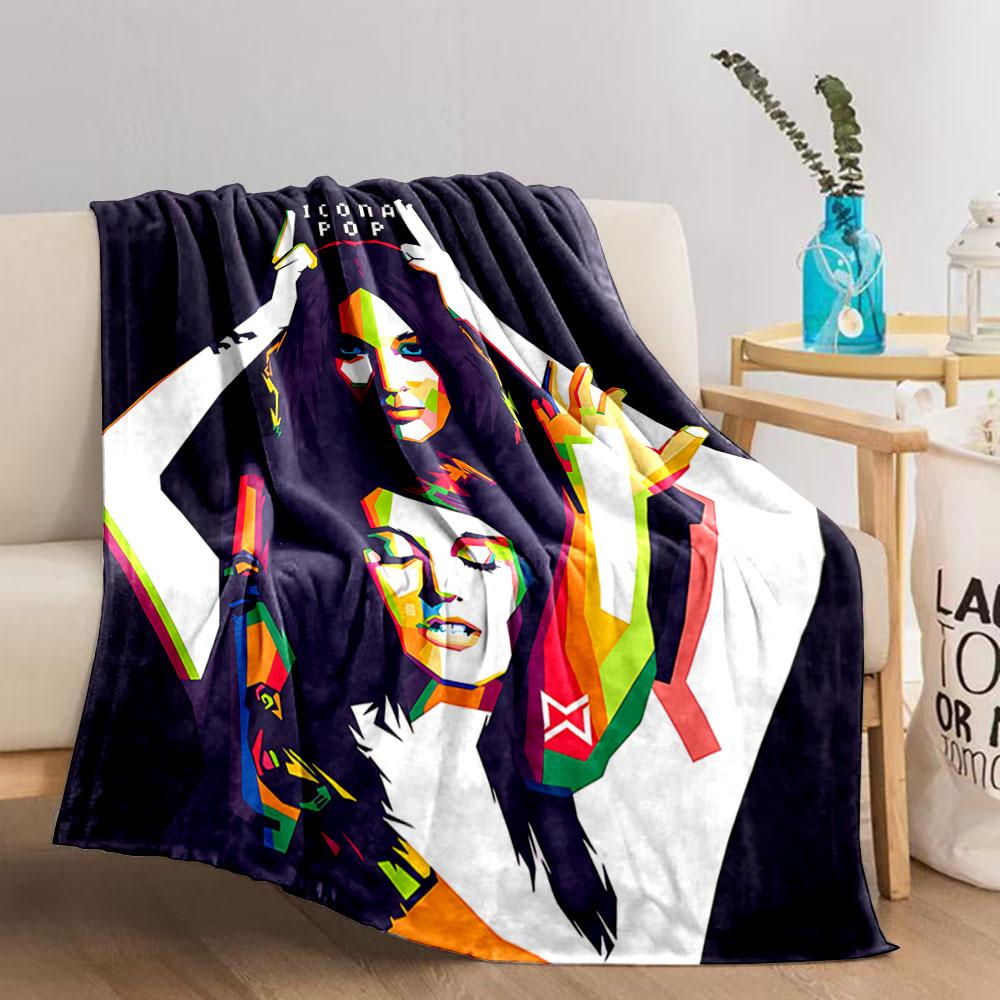 Pop Art Style Women Blanket for all seasons blanket lunch break throw gift