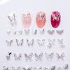 10 Pcs Butterfly Alloy Nail Charms 3D Butterfly Zircon Diamond Rhinestone Nails Jewelry Diy Nail Art Decoration Accessories