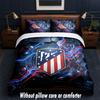 Set Biancheria da Letto Design Atletico Madrid 1 Copripiumino + 2 Federe Morbido Traspirante Biancheria da Letto per la Casa