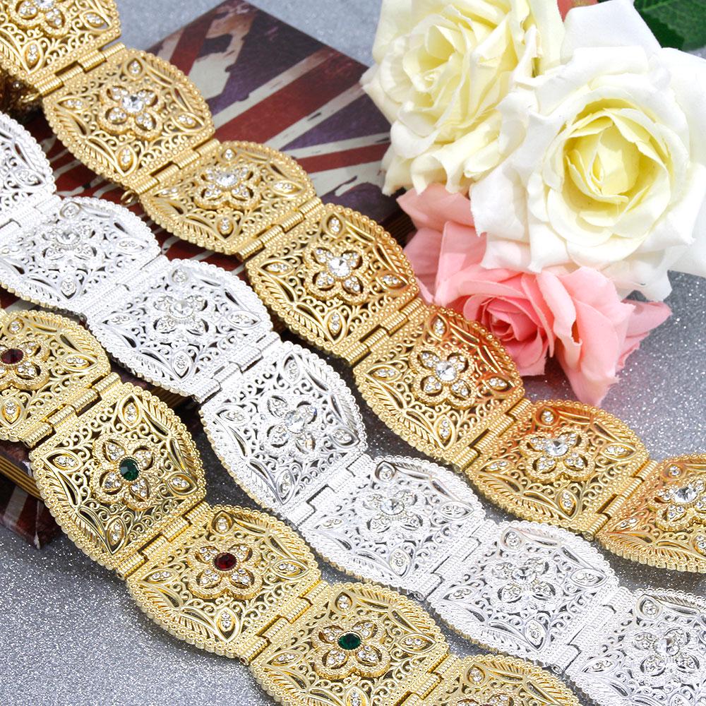 Belt for Women Ethnic Wedding Jewelry Robe Belt Crystal Waist Chains Adjustable Length