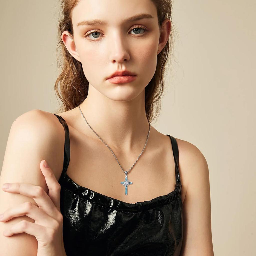 [YFN] Sterling Silver Crown of Thorns Necklace, Catholic Cross, Crown Necklace, Crown of Thorns, Catholic Jewelry for Men